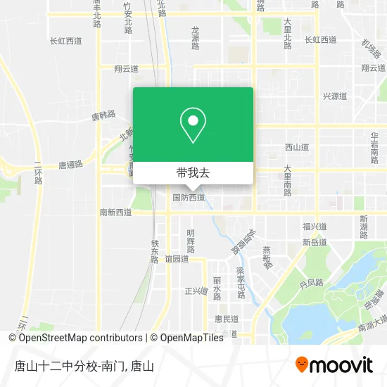 唐山十二中分校-南门地图