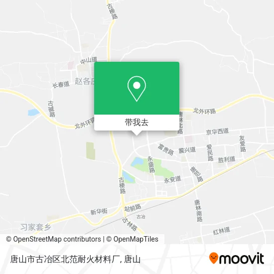 唐山市古冶区北范耐火材料厂地图