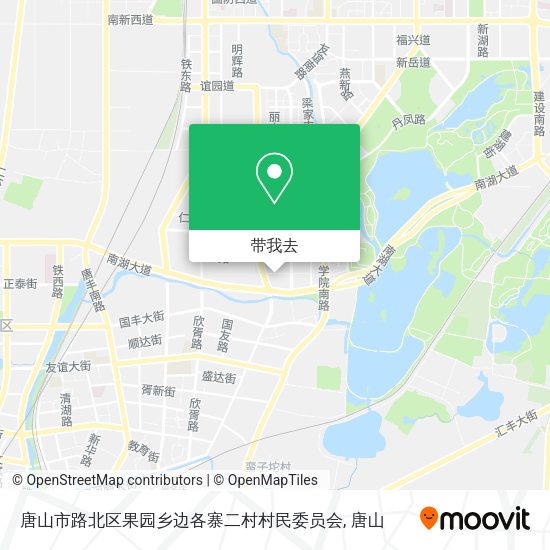 唐山市路北区果园乡边各寨二村村民委员会地图