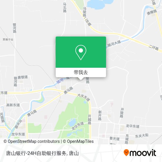 唐山银行-24H自助银行服务地图