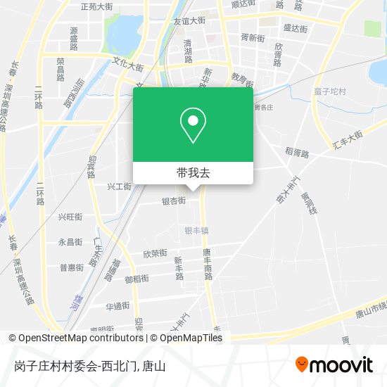 岗子庄村村委会-西北门地图