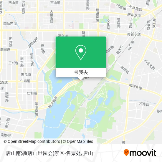 唐山南湖(唐山世园会)景区-售票处地图