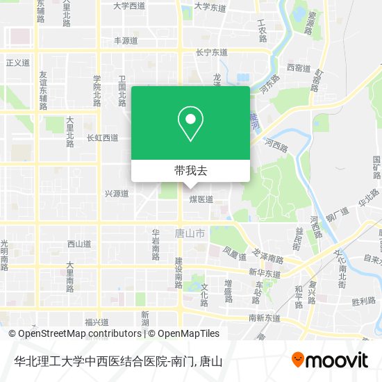 华北理工大学中西医结合医院-南门地图
