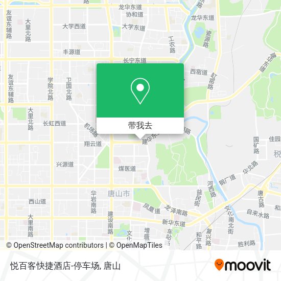 悦百客快捷酒店-停车场地图
