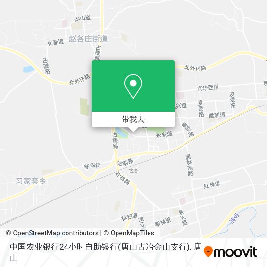 中国农业银行24小时自助银行(唐山古冶金山支行)地图