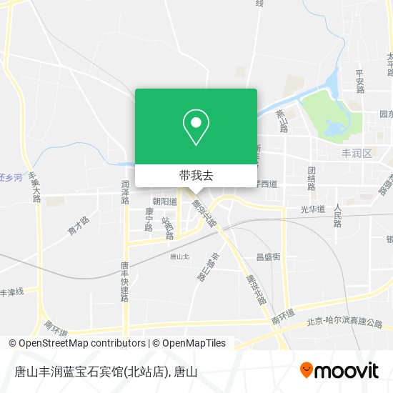唐山丰润蓝宝石宾馆(北站店)地图