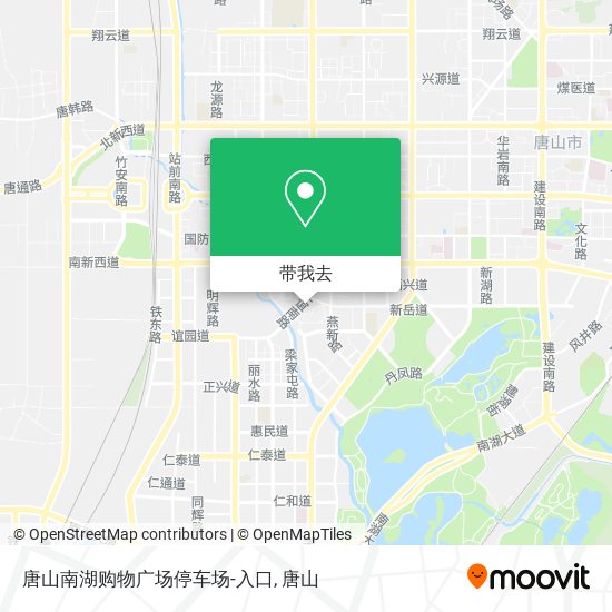 唐山南湖购物广场停车场-入口地图