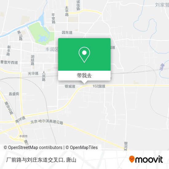 厂前路与刘庄东道交叉口地图