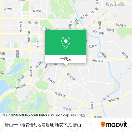 唐山十中地表错动地震遗址-地表下沉地图