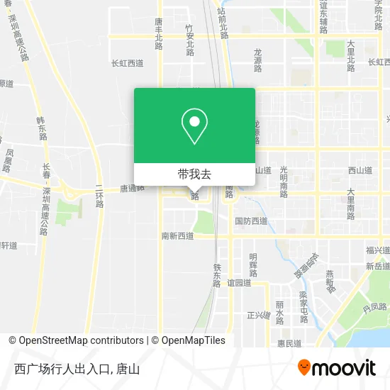 西广场行人出入口地图
