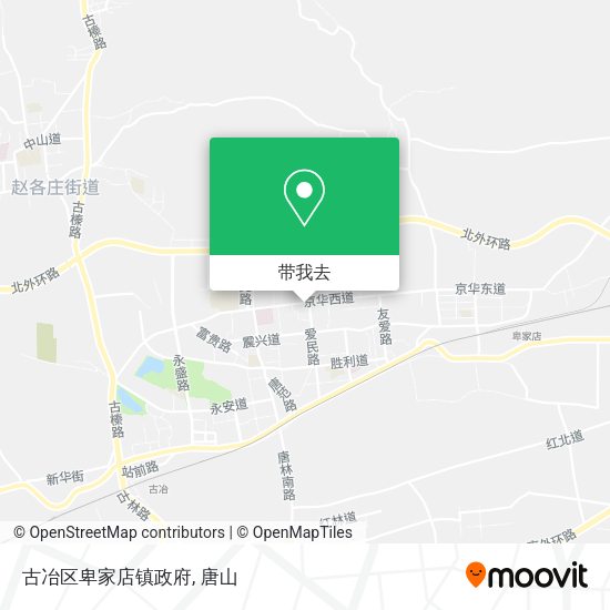 古冶区卑家店镇政府地图