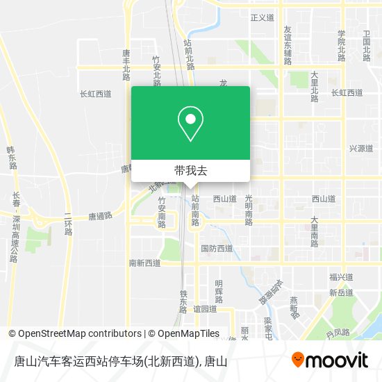 唐山汽车客运西站停车场(北新西道)地图