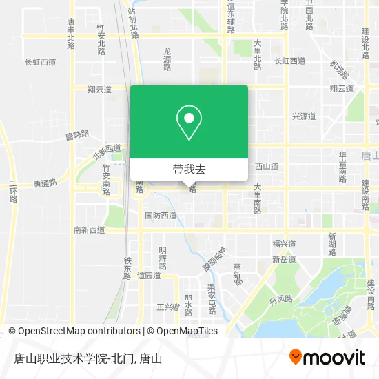 唐山职业技术学院-北门地图