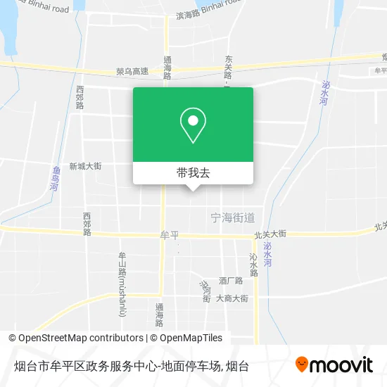 烟台市牟平区政务服务中心-地面停车场地图