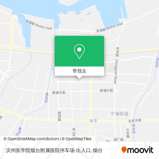 滨州医学院烟台附属医院停车场-出入口地图