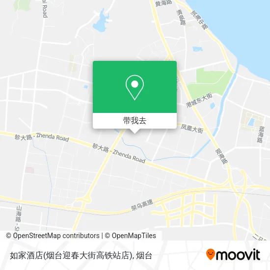 如家酒店(烟台迎春大街高铁站店)地图