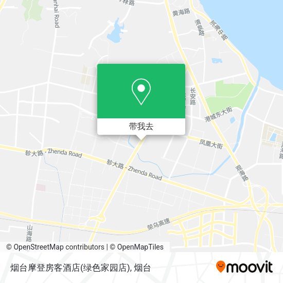 烟台摩登房客酒店(绿色家园店)地图