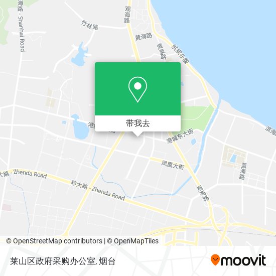 莱山区政府采购办公室地图