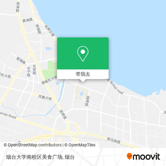 烟台大学南校区美食广场地图