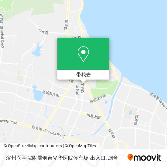 滨州医学院附属烟台光华医院停车场-出入口地图