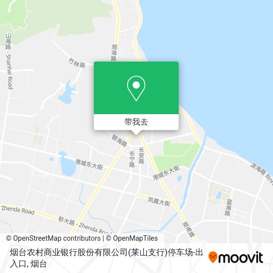 烟台农村商业银行股份有限公司(莱山支行)停车场-出入口地图