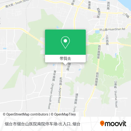 烟台市烟台山医院南院停车场-出入口地图