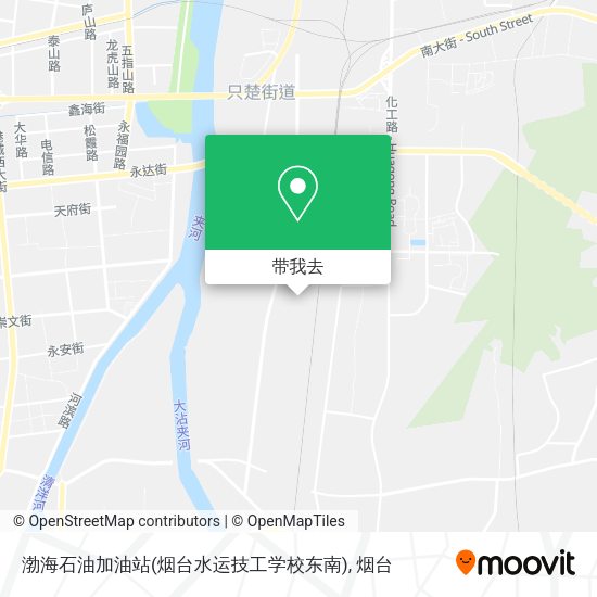 渤海石油加油站(烟台水运技工学校东南)地图
