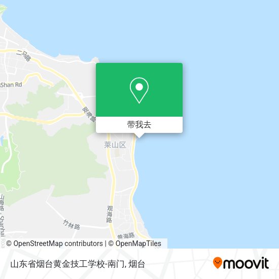 山东省烟台黄金技工学校-南门地图