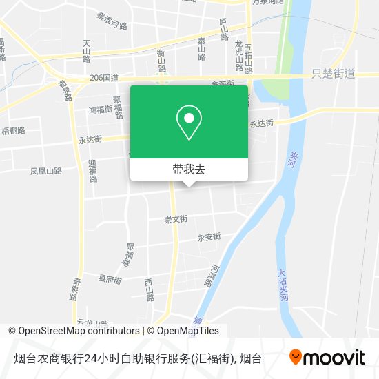 烟台农商银行24小时自助银行服务(汇福街)地图