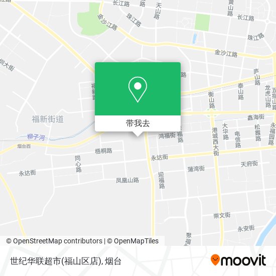 世纪华联超市(福山区店)地图
