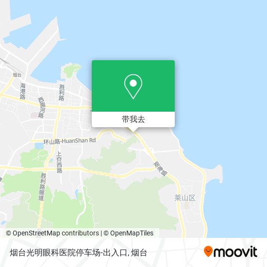烟台光明眼科医院停车场-出入口地图