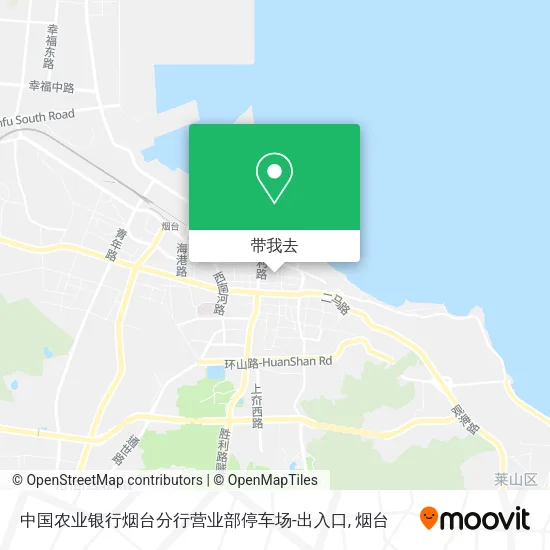 中国农业银行烟台分行营业部停车场-出入口地图