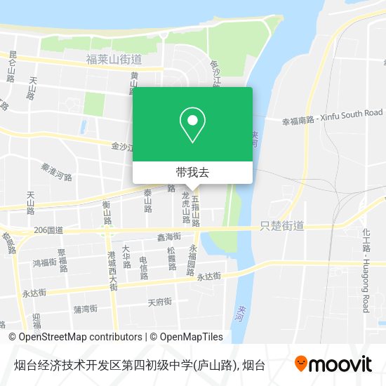 烟台经济技术开发区第四初级中学(庐山路)地图