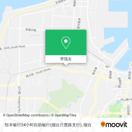 恒丰银行24小时自助银行(烟台只楚路支行)地图