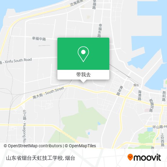 山东省烟台天虹技工学校地图