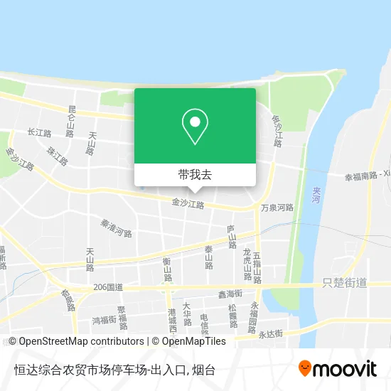 恒达综合农贸市场停车场-出入口地图