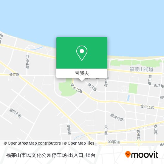 福莱山市民文化公园停车场-出入口地图
