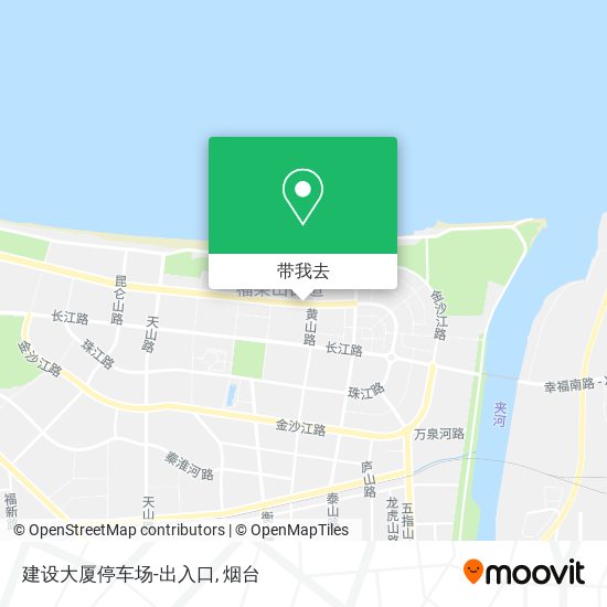 建设大厦停车场-出入口地图