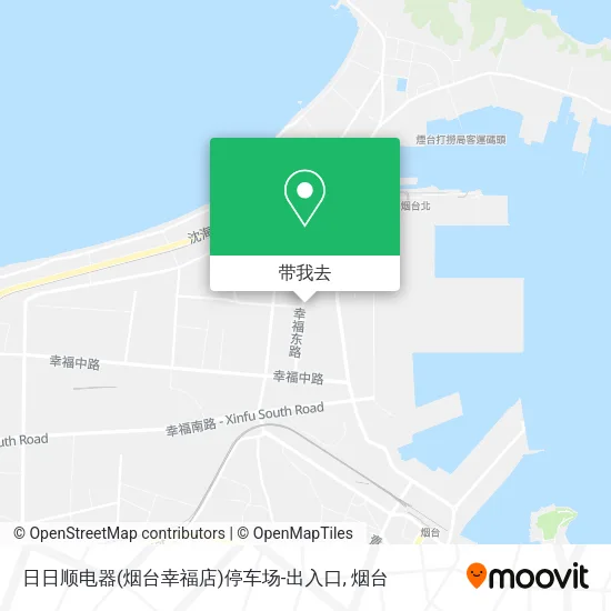 日日顺电器(烟台幸福店)停车场-出入口地图