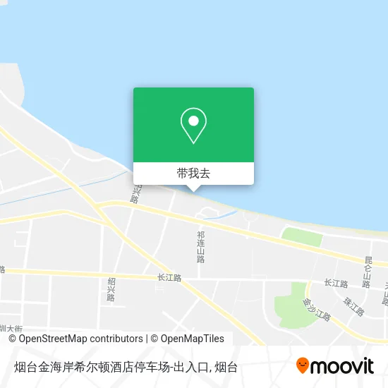 烟台金海岸希尔顿酒店停车场-出入口地图