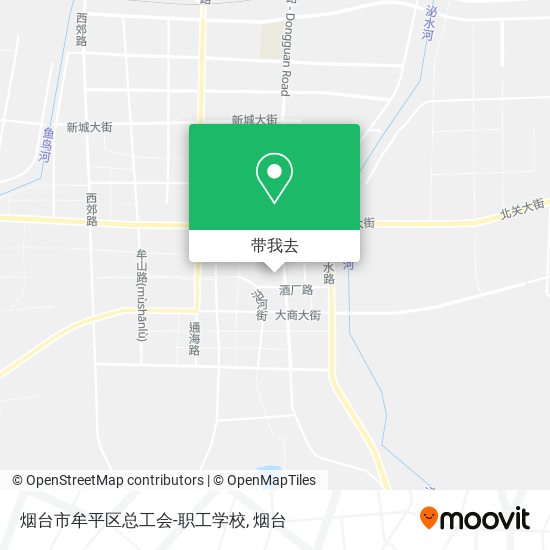 烟台市牟平区总工会-职工学校地图