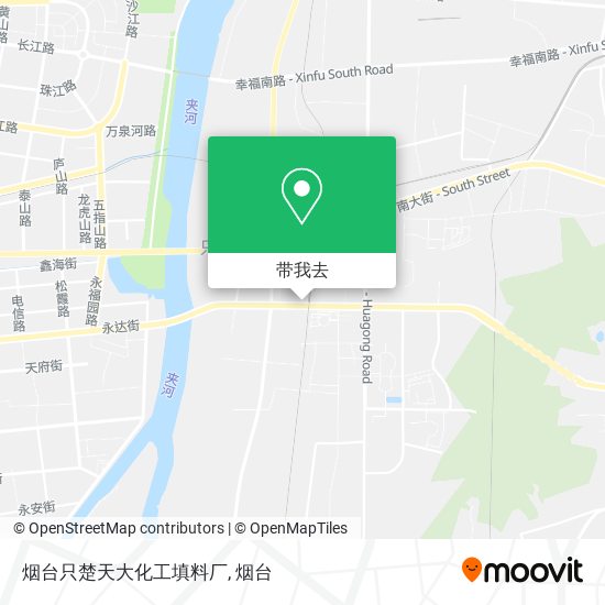 烟台只楚天大化工填料厂地图