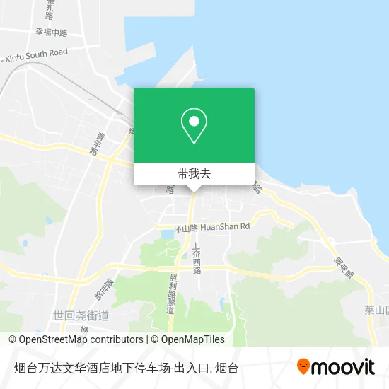 烟台万达文华酒店地下停车场-出入口地图