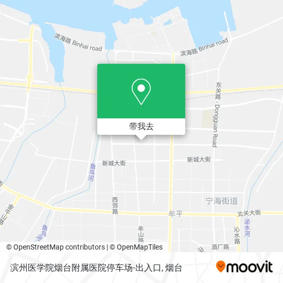 滨州医学院烟台附属医院停车场-出入口地图