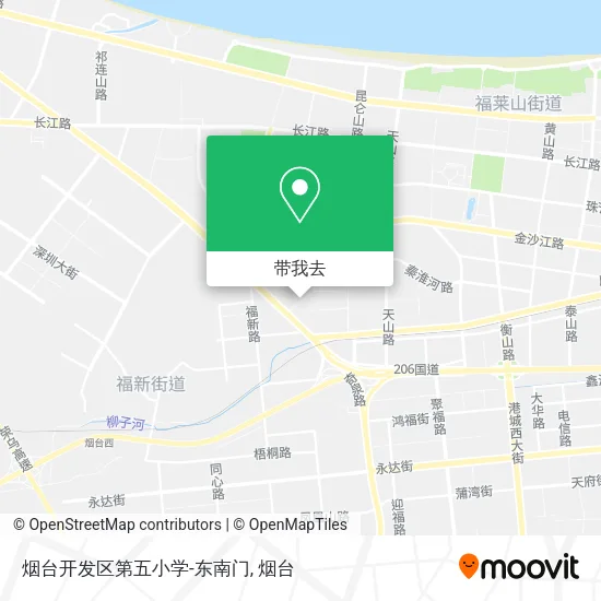 烟台开发区第五小学-东南门地图