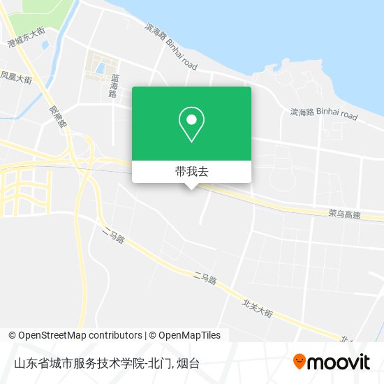 山东省城市服务技术学院-北门地图