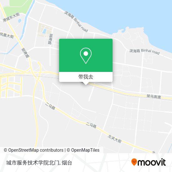 城市服务技术学院北门地图