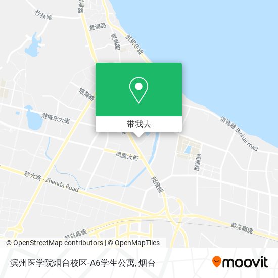 滨州医学院烟台校区-A6学生公寓地图