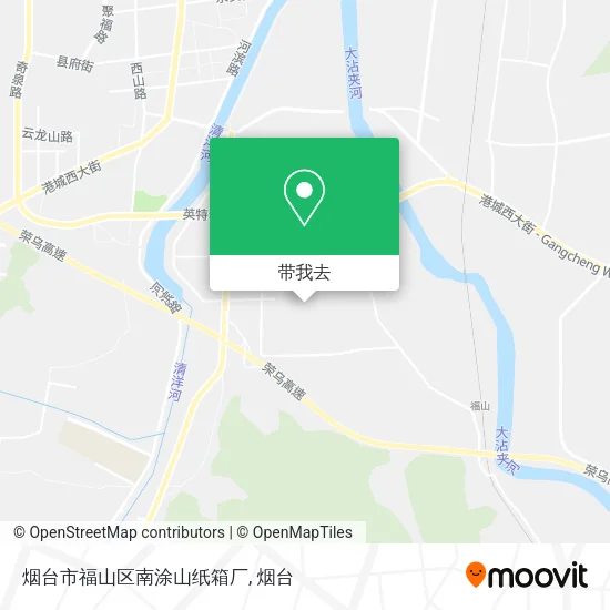 烟台市福山区南涂山纸箱厂地图