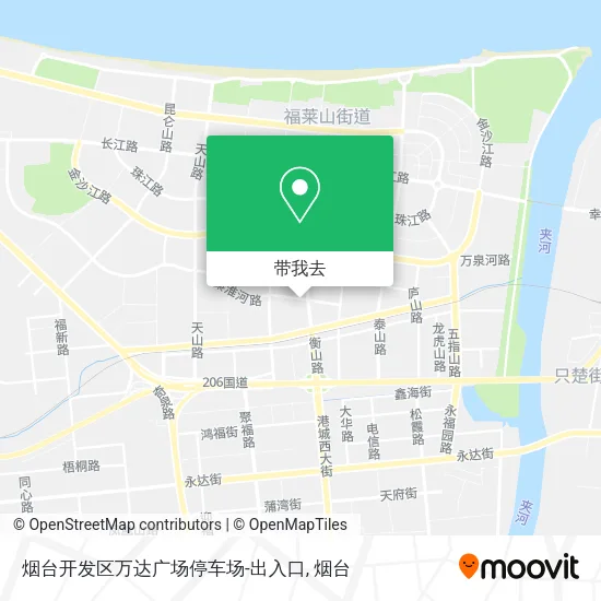烟台开发区万达广场停车场-出入口地图